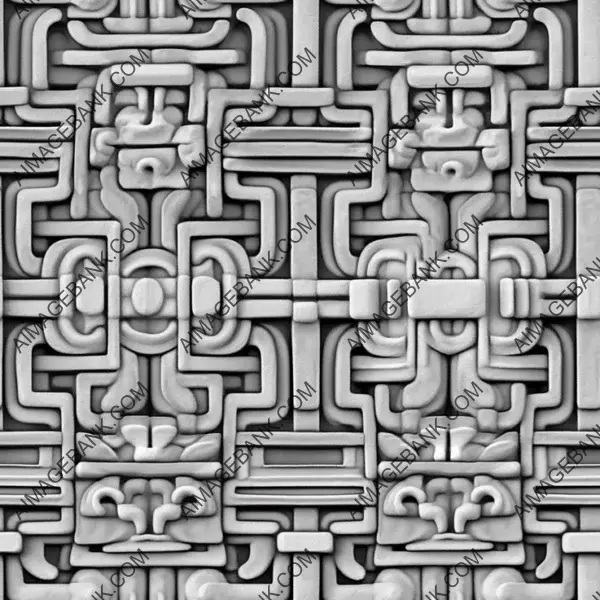 Fantasy Greyscale Stone Tile Design