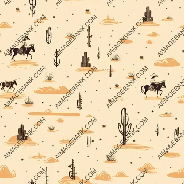 Dynamic Western-Inspired Pattern with Small Elements