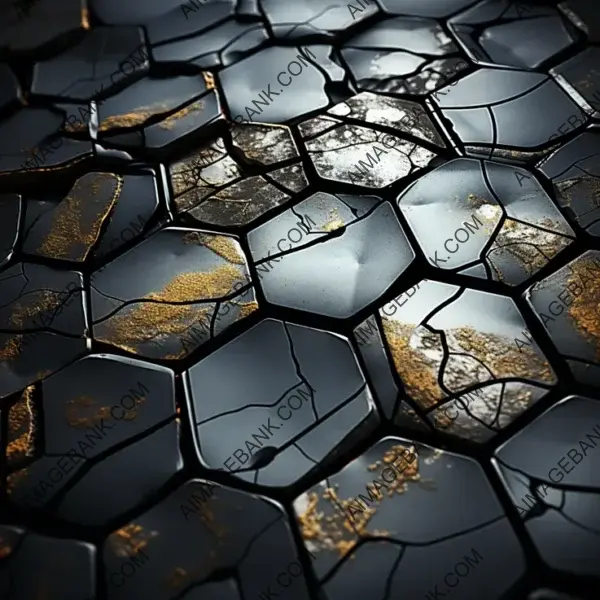 Artistic Ice-Cold Tiles Pattern Featuring Thin Steel Forms in UHD