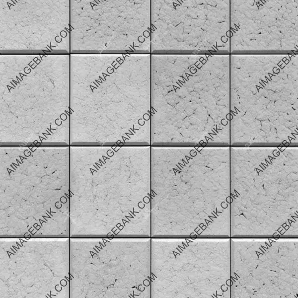 Top View 3D Texture of Regular White Pavement