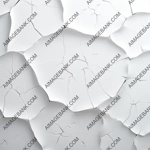 Elegant Cracks on Pure White Surface