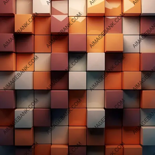 Interlocking Matte Ceramic Tiles Wallpaper