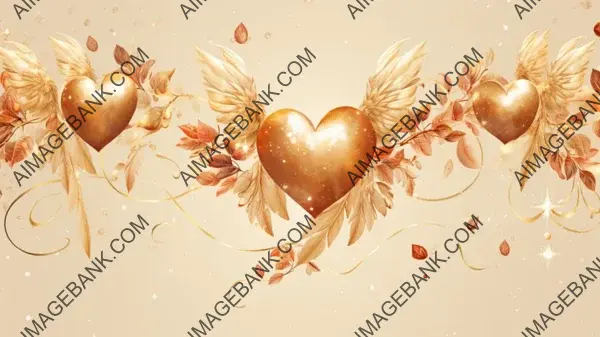 Cupid&#8217;s Arrows in Golden Splendor: Design Wallpaper &#8211; Wallpaper.