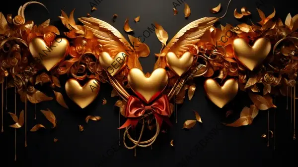 Design Wallpaper with Cupid&#8217;s Touch: Golden Arrows &#8211; Wallpaper.