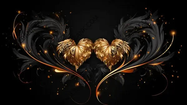 Arrows of Affection: Design Wallpaper with Golden Cupids &#8211; Wallpaper.