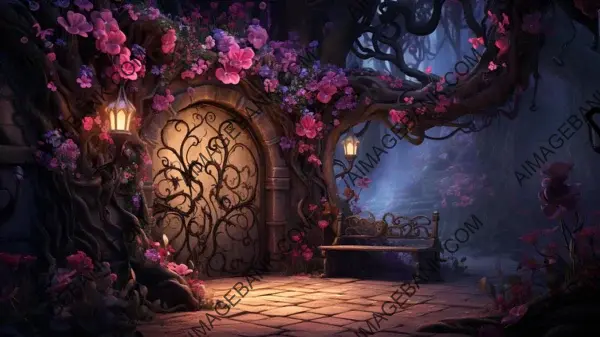 Enchanted Garden: Crafted Wallpaper Featuring Enchanted Beauty &#8211; Wallpaper.