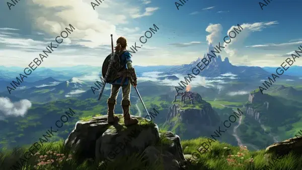 Zelda: Breath of the Wild Adventure: Roaming the Vast Landscape &#8211; Wallpaper.