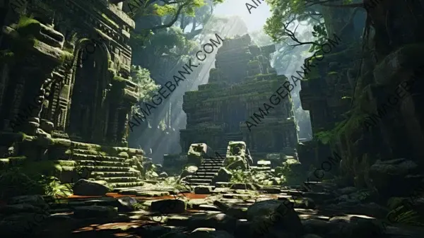 Exploring Rainforest Ruins: Wallpaper Adventure