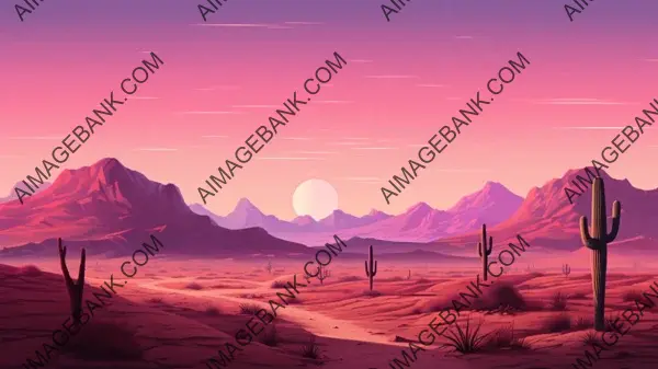 Saguaro Twilight: Desert Wallpaper