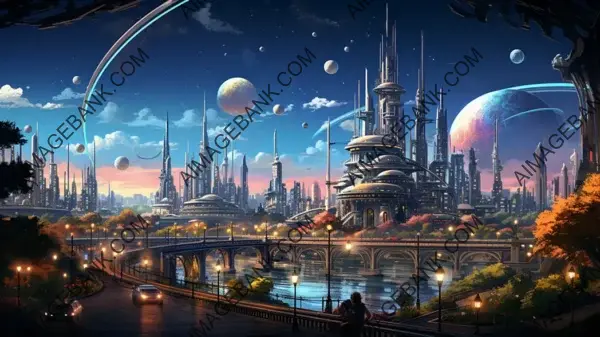 Sci-Fi Inspired City: 1950s Wallpaper