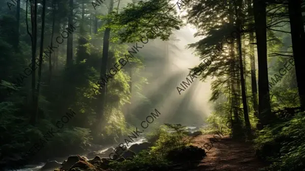 Misty Forest Morning: Wallpaper