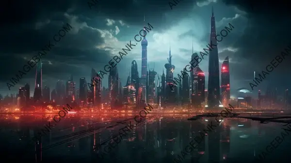 Towering Future City: Wallpaper