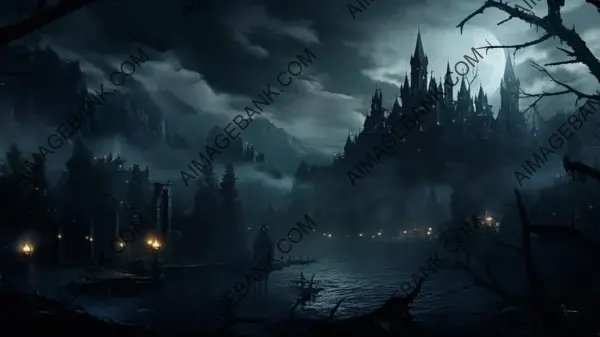 Haunting Castle Scenes in the Mist &#8211; Wallpaper