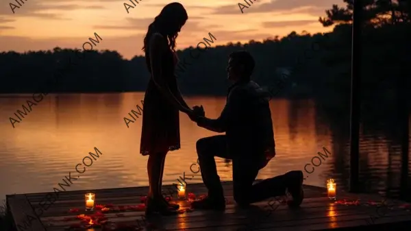 Experience Romantic Proposals by the Lakeside at Sunset &#8211; Wallpaper