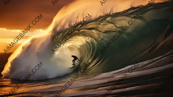 Brave Surfers Conquer Waves &#8211; Wallpaper