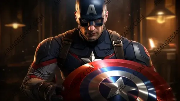 Captain America&#8217;s Shield Defense: Crafted Wallpaper