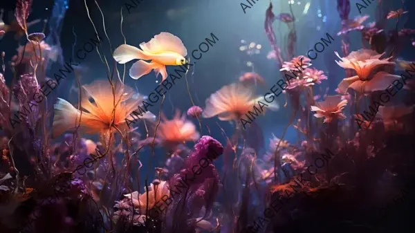 Dive into Abstract Underwater Gardens: Wallpaper Magic