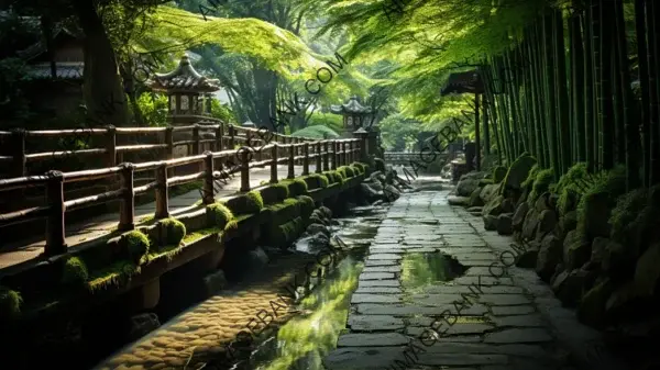 Bamboo Forest Tranquility: Crafted Images from Kyoto