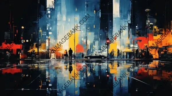 Abstract Urban Scene: Ernst Haas Style Wallpaper