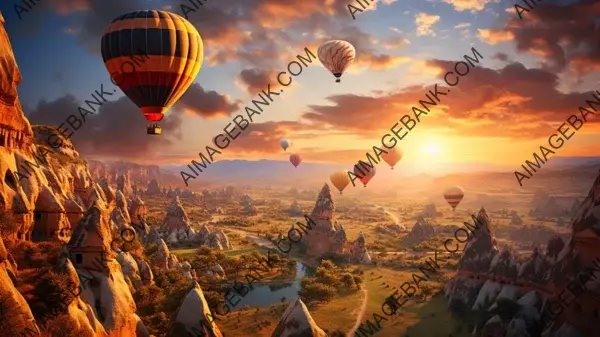 Journey in the Sky: Hot Air Balloon Photograph &#8211; Wallpaper