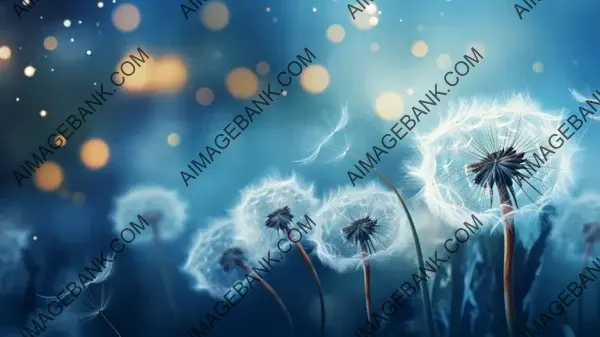 Artistic Image: Dandelion Seeds&#8217; Captured Wishes &#8211; Wallpaper