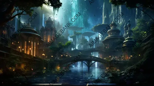 Enchanting Wallpaper: Ancient Towers Guard Elven City