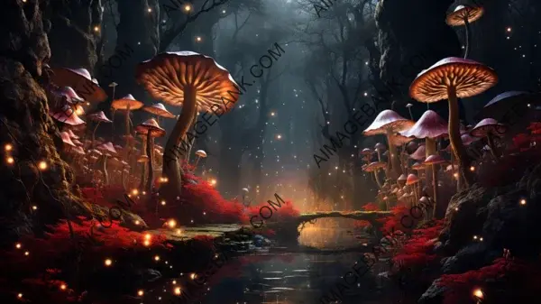 Creating Enchantment: Mushroom Forest Wallpaper