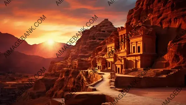 Ancient City Beauty at Dawn: Captivating Wallpaper