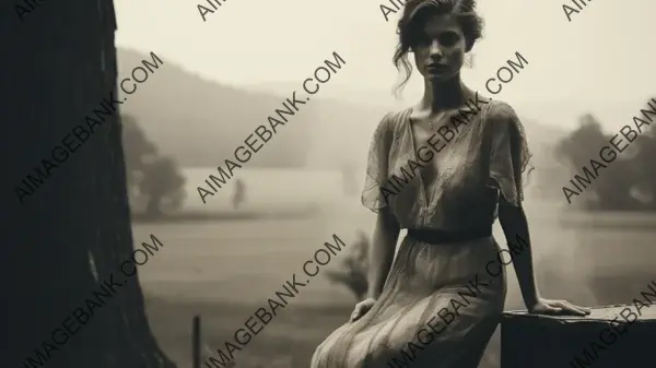 Exploring serene rural landscapes through elegant wallpaper in Sally Mann&#8217;s style