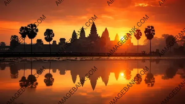 Wallpaper that captures the magical sunrise at Angkor Wat