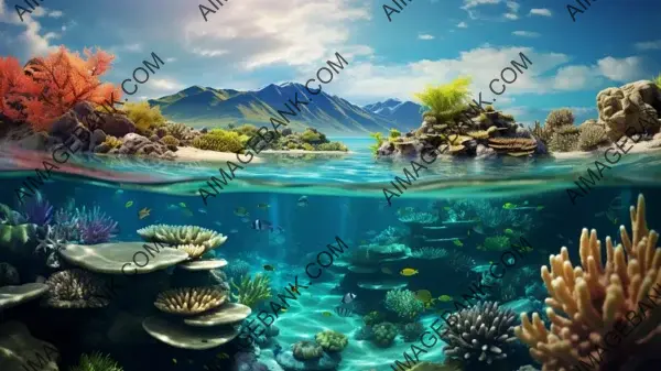 Wallpaper that immerses you in the stunning underwater beauty of barrier reefs