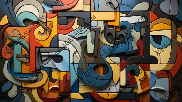 Cubist Art Wallpaper: Creative Puzzle Pieces