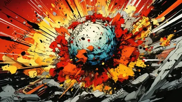 Abstract Fusion Art Wallpaper: Comic Elements