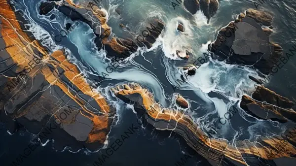 Dramatic Beauty from Aerial Perspective Wallpaper: Coastal Majesty