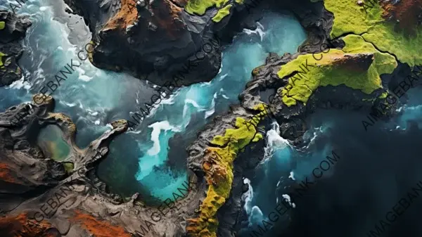 Aerial Views of a Unique Geothermal Wonderland Wallpaper: Wonderland Unveiled