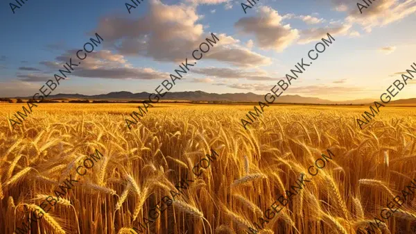 Wheat Majesty in Expansive Wheat Fields Wallpaper: Bountiful Harvest