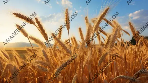 Harvest Abundance in Wheat Fields Wallpaper: Wheat Wonder