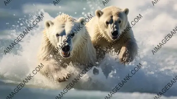 Arctic Pursuit in Polar Bear&#8217;s Hunt Wallpaper: Ice Kingdom