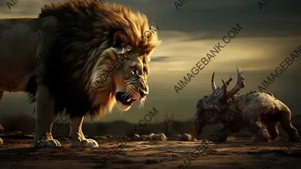 Intense Predator-Prey Showdown Wallpaper: Wildlife Drama