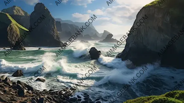 Dramatic Coastal Cliffs in Rugged Beauty Wallpaper: Coastal Majesty