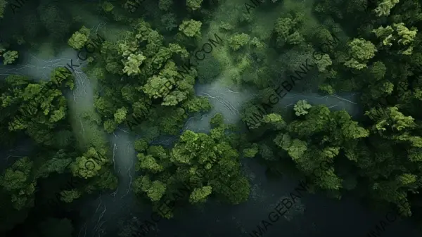 Forest Splendor in Canopy Majesty Wallpaper: Green Elegance