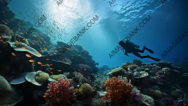 Diving into Ocean&#8217;s Depths in Underwater Exploration Wallpaper: Aquatic Marvels