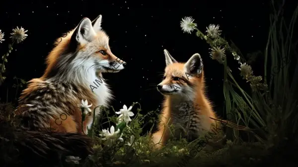 Nighttime Wildlife Charm: Wildlife Photograph Wallpaper