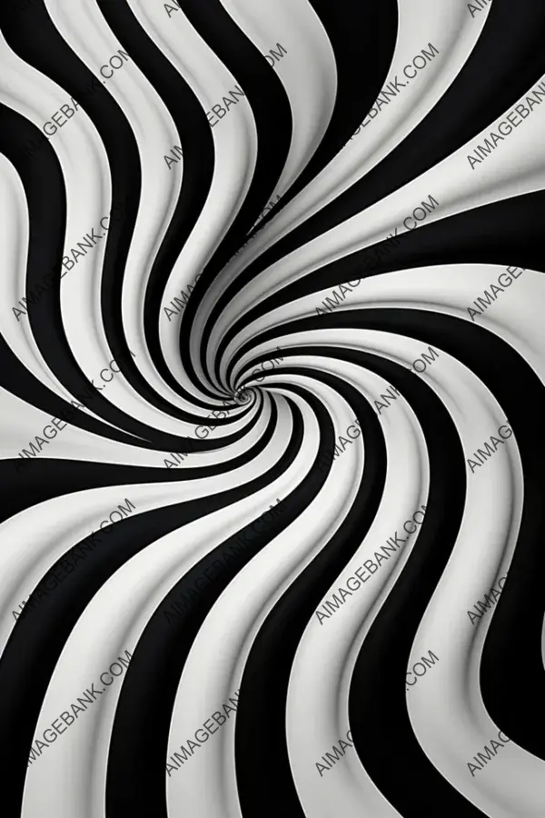 Mesmerizing Black and White Spirals in Graphic Illusions