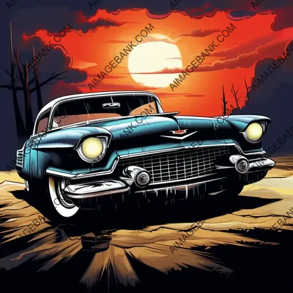 Dive into a thrilling adventure with Cadillac Thunder, rendered in captivating comic book-style digital art.