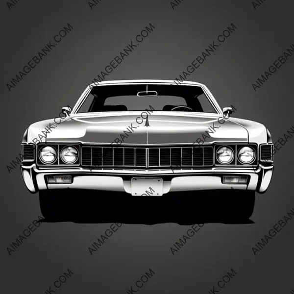 Minimalist Vector Art: 1968 Oldsmobile Ninety-Eight