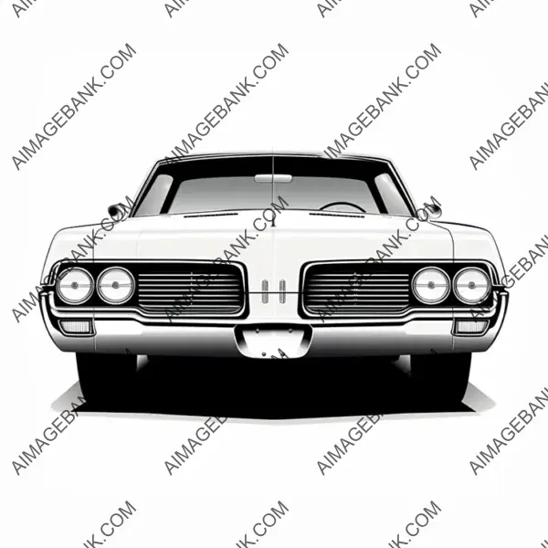 Vintage Charm: Basic Vector Art of 1968 Oldsmobile Ninety-Eight