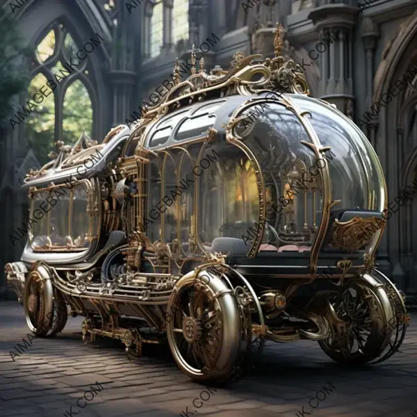 Intriguing Steampunk Vehicle with Biomechanical Elements