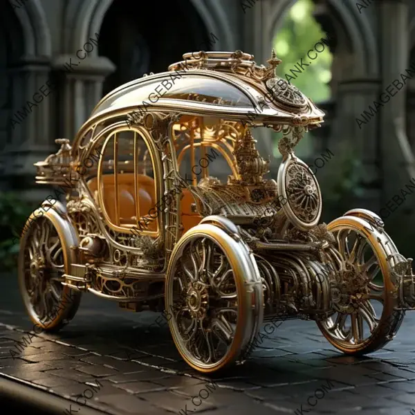 Biomechanical Steampunk Vehicle with Unique Aesthetics