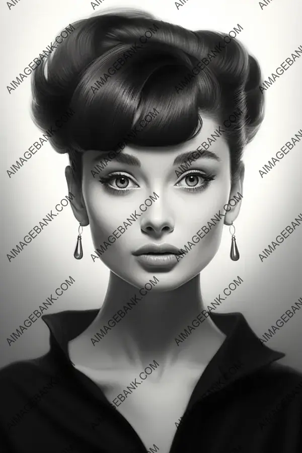 Audrey Hepburn&#8217;s Timeless Beauty in Hyperrealistic Portrait